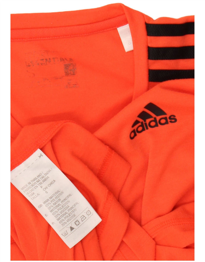 Adidas Mens Climalite Camiseta Top Pequeño Naranja Poliéster