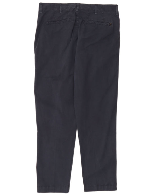 Dondup Pantalón chino cónico para hombre W32 L28 Algodón azul marino