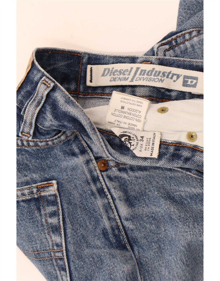 Diesel Vaqueros Rectos Hombre W34 L30 Algodón Azul