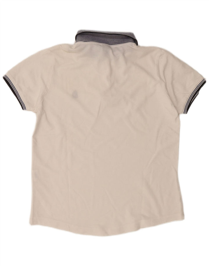 MARINA YACHTING Polo de mujer UK 46 Large Blanco Colorblock Algodón