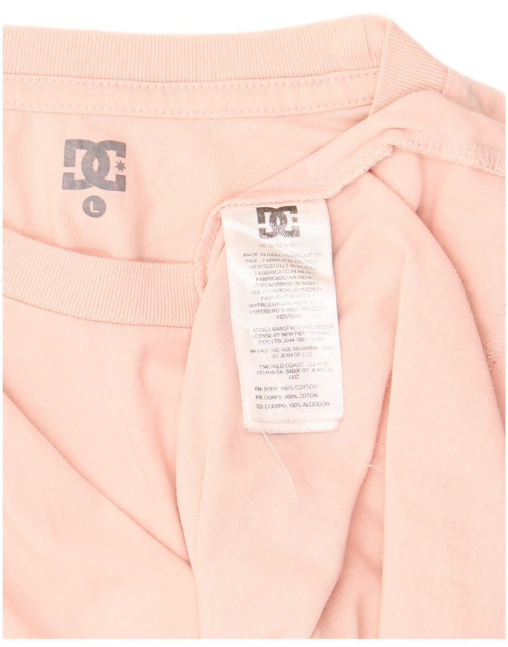 Camiseta gráfica DC para hombre Top grande de algodón rosa