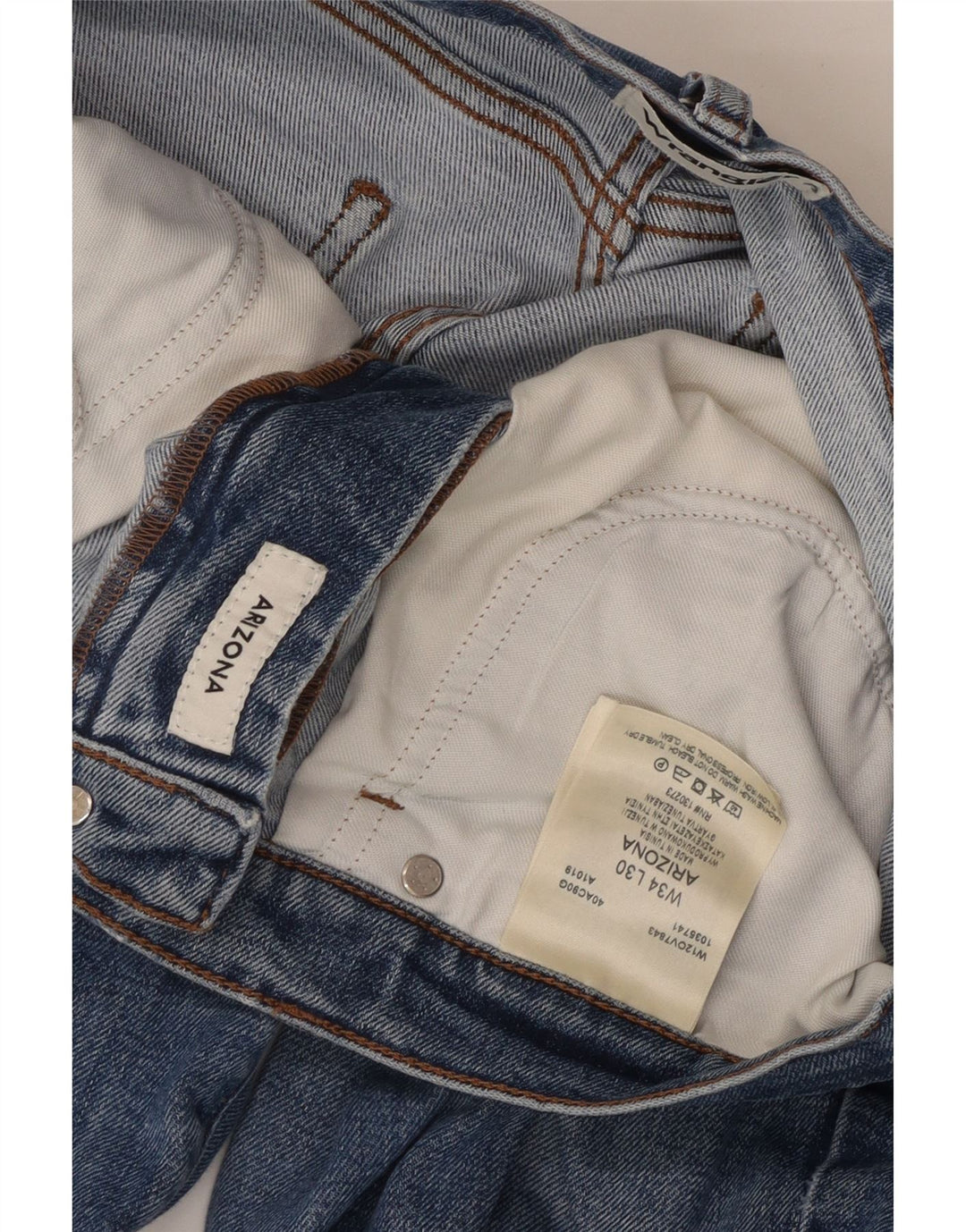 WRANGLER Vaqueros rectos desgastados para hombre W34 L30 Algodón azul