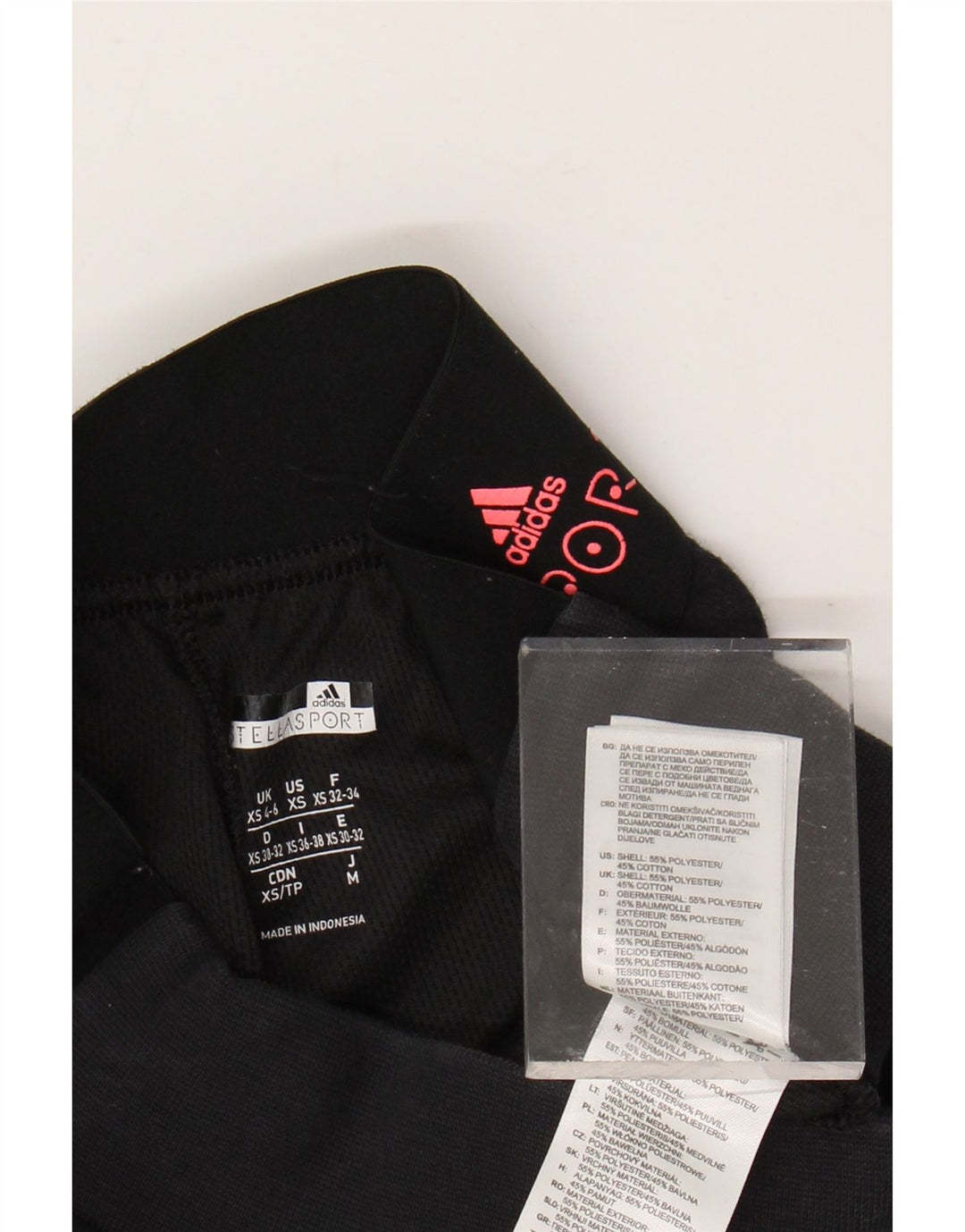 ADIDAS Mujer Stella Graphic Chándal Pantalones Joggers UK 4/6 XS Negro