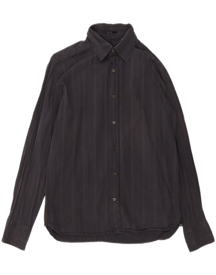 TED BAKER Camisa para hombre Talla 4 Grande Raya negra