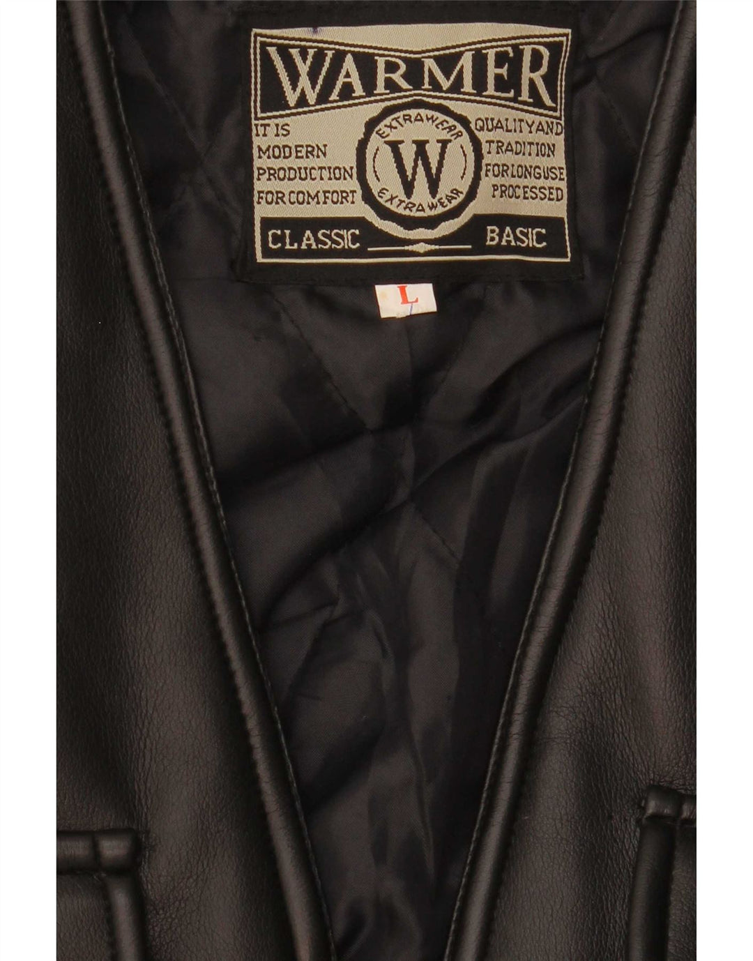 Vintage hombres utilidad Gilet Reino Unido 40 grande negro