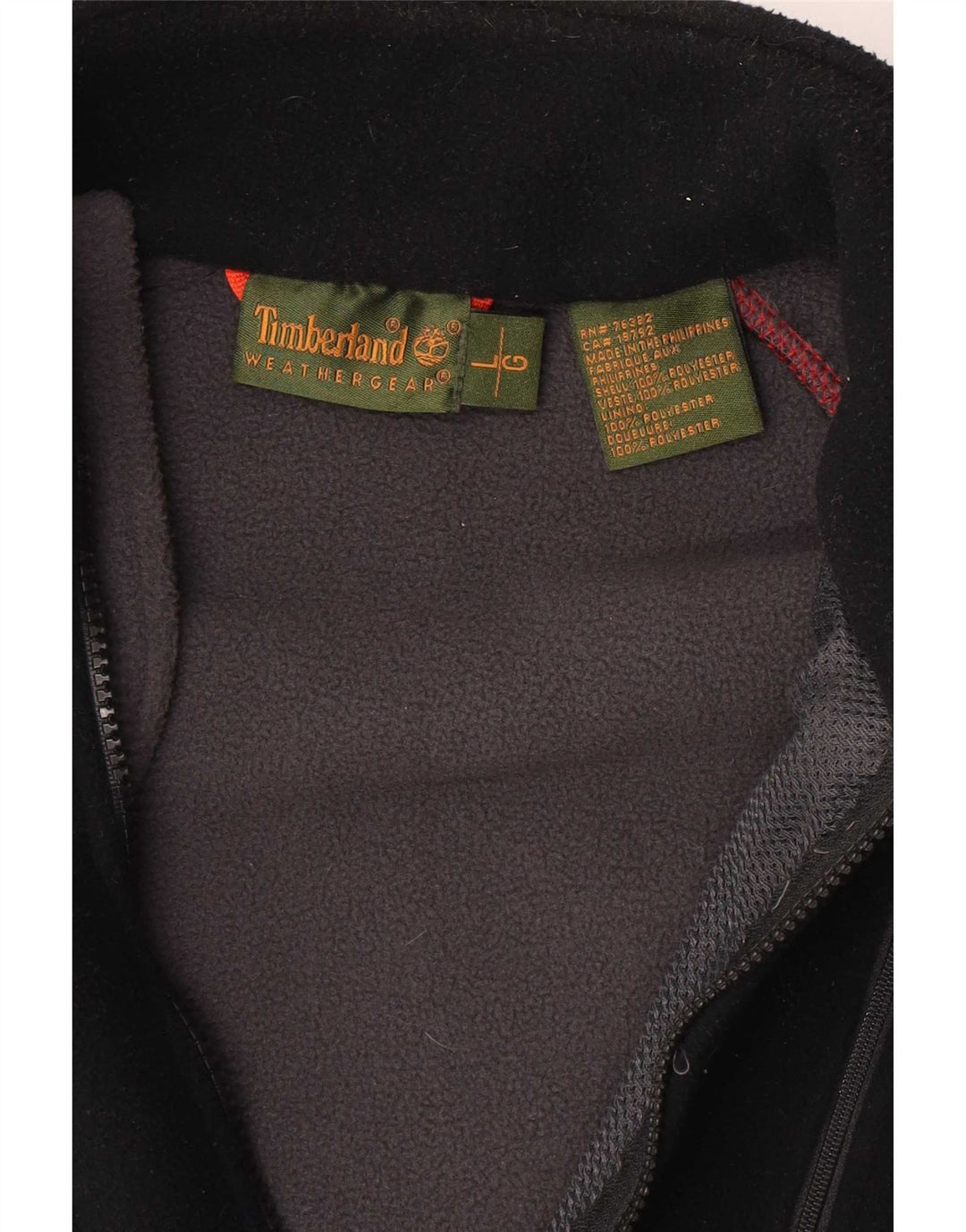 Timberland Chaqueta polar para hombre Reino Unido 40 Grande Poliéster negro