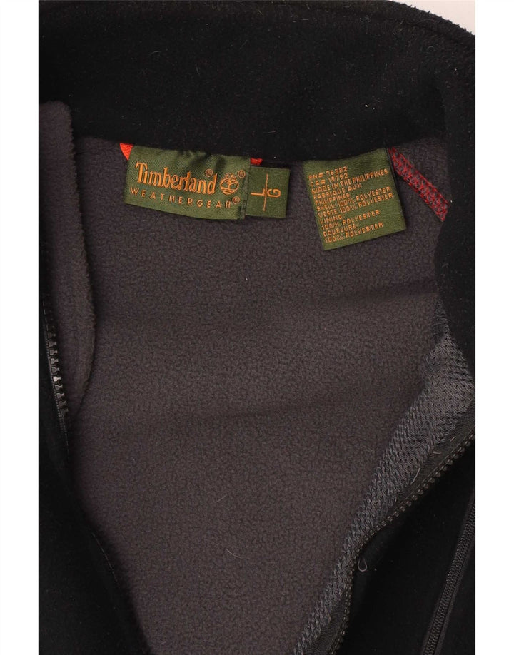 Timberland Chaqueta polar para hombre Reino Unido 40 Grande Poliéster negro