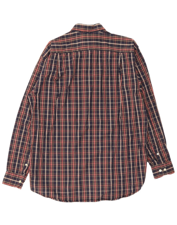 Camisa Lacoste Hombre Classic Fit Cuadros Azul Marino Pequeño
