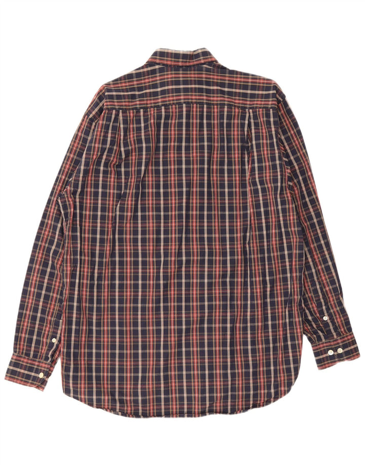 Camisa Lacoste Hombre Classic Fit Cuadros Azul Marino Pequeño