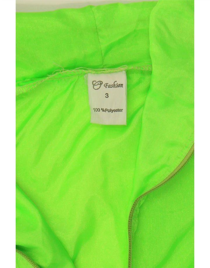 Vintage hombres Anorak chaqueta de lluvia Reino Unido 40 poliéster geométrico verde grande