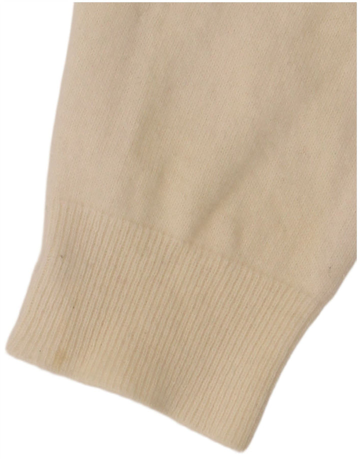 Valentino Jersey de cuello redondo para mujer UK 12 Medium Off White Classic