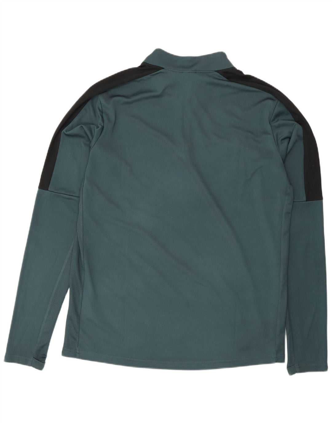 Nike Hombre Dri Fit Zip Neck Top Manga Larga Poliéster Verde Medio Deportes