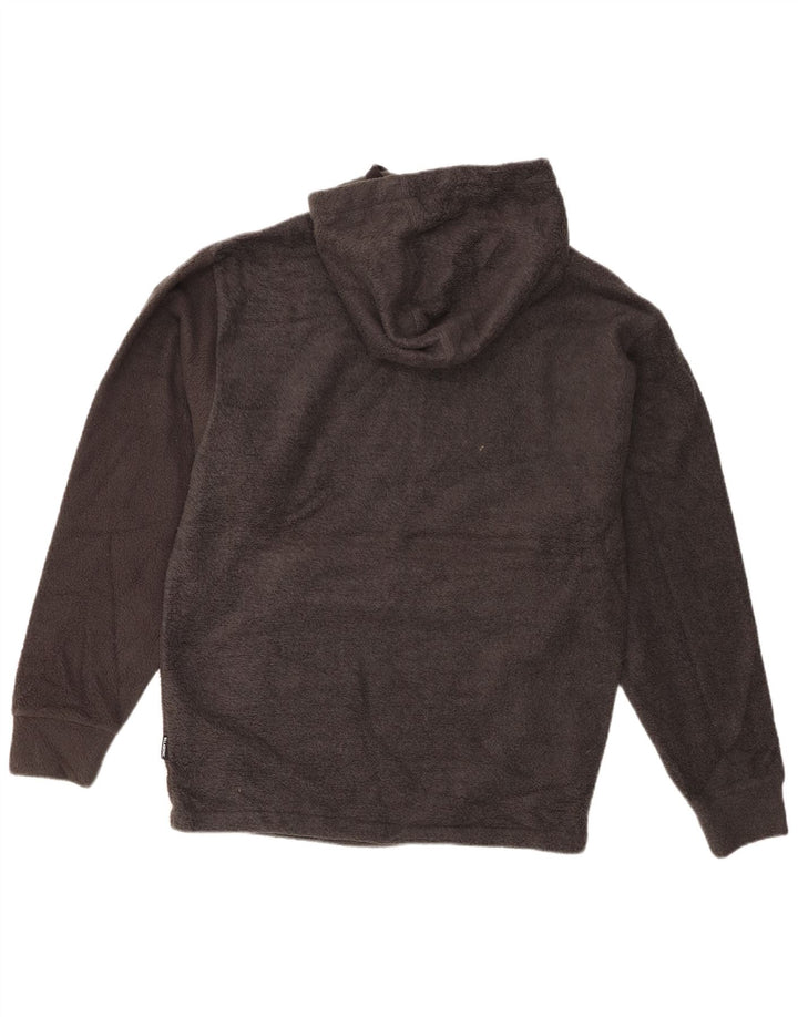 Billabong Jersey de forro polar con capucha y cuello con cremallera para hombre Poliéster gris medio