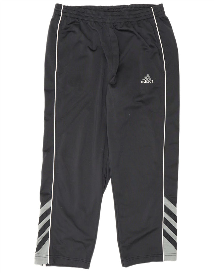 Adidas Pantalones de chándal para hombre UK 42/44 Large Gris Colorblock Poliéster
