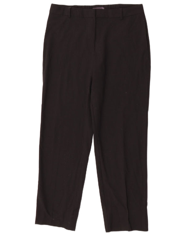 Marks & Spencer Pantalones de traje rectos para mujer UK 12 Medium W30 L26 Negro