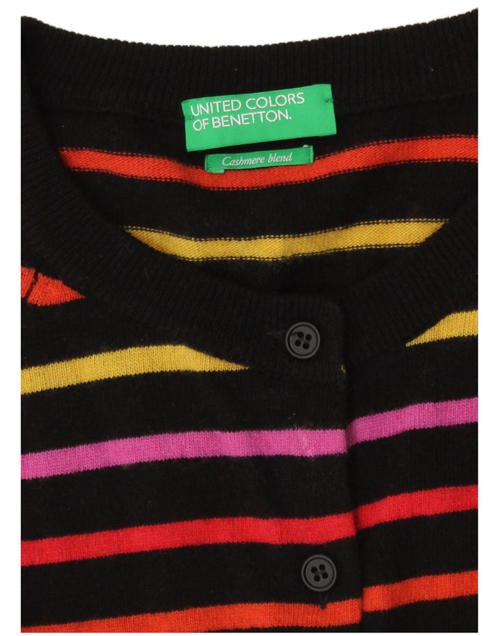 Benetton Cárdigan Mujer ES 44 Mediano Rayas Multicolor