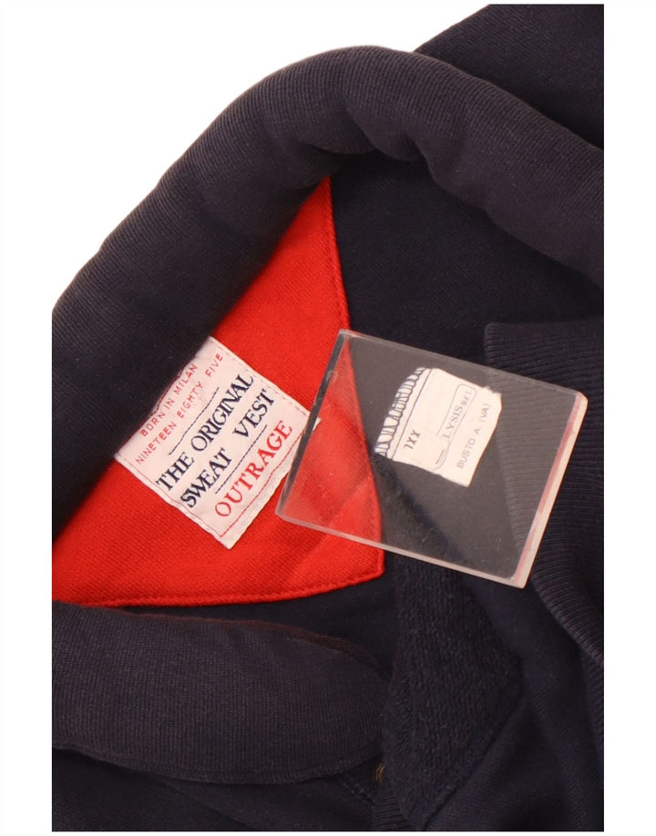 Outrage - Chaqueta de chándal sin mangas para hombre, talla 2XL, algodón azul marino