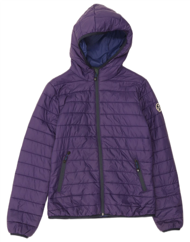 North Sails Chaqueta acolchada con capucha para mujer UK 44 Medium Púrpura Nylon