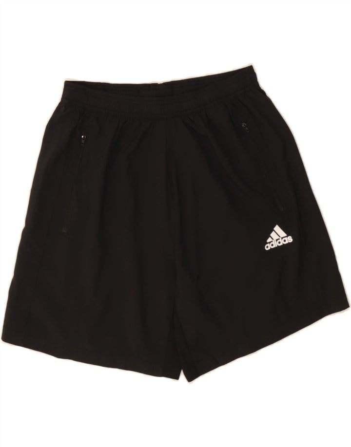 ADIDAS Womens Aeroready Sport Shorts UK 12 Medium  Black Polyester Vintage Adidas and Second-Hand Adidas from Messina Hembry 