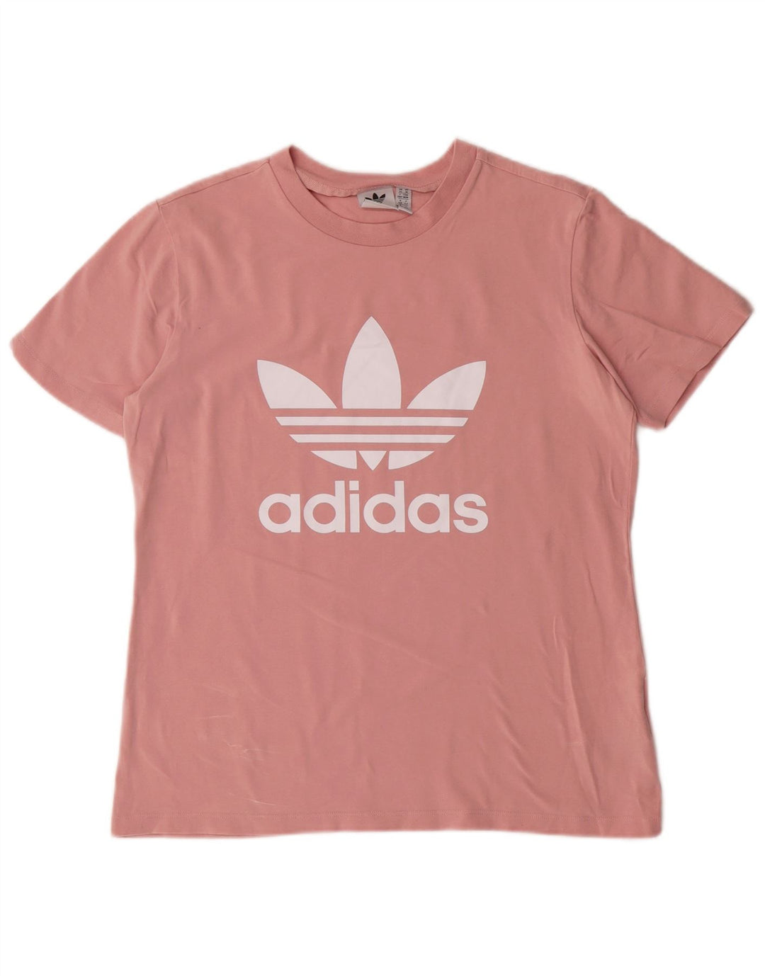 ADIDAS Camiseta gráfica para mujer Top UK 14 Algodón rosa medio