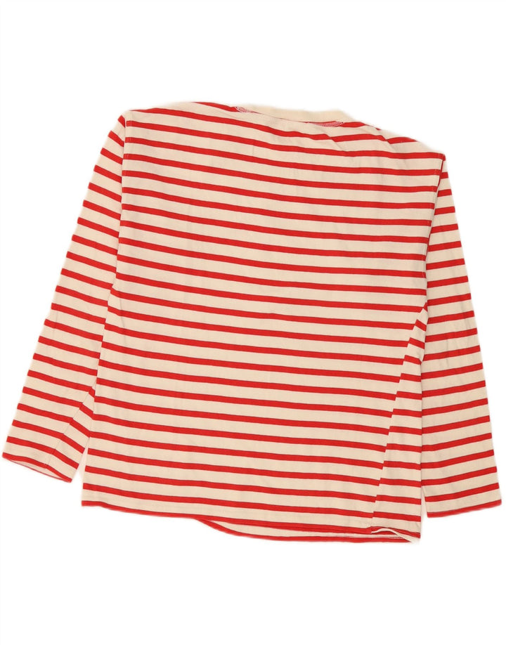 Zara Mujer Top Manga Larga UK 44 Medio Off White Rayas