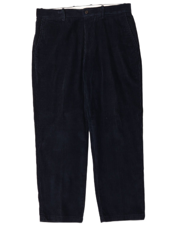 Marks & Spencer Pantalones rectos de pana para hombre W36 L31 Algodón azul marino