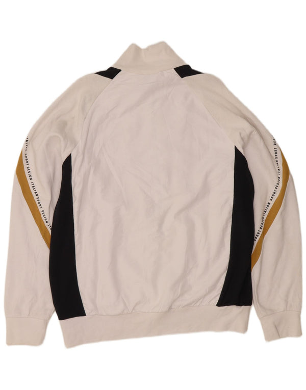Lotto Mens Graphic Tracksuit Top Jacket XL White Colourblock Polyester