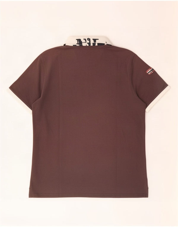 Napapijri Polo Hombre XL Algodón Colorblock Marrón