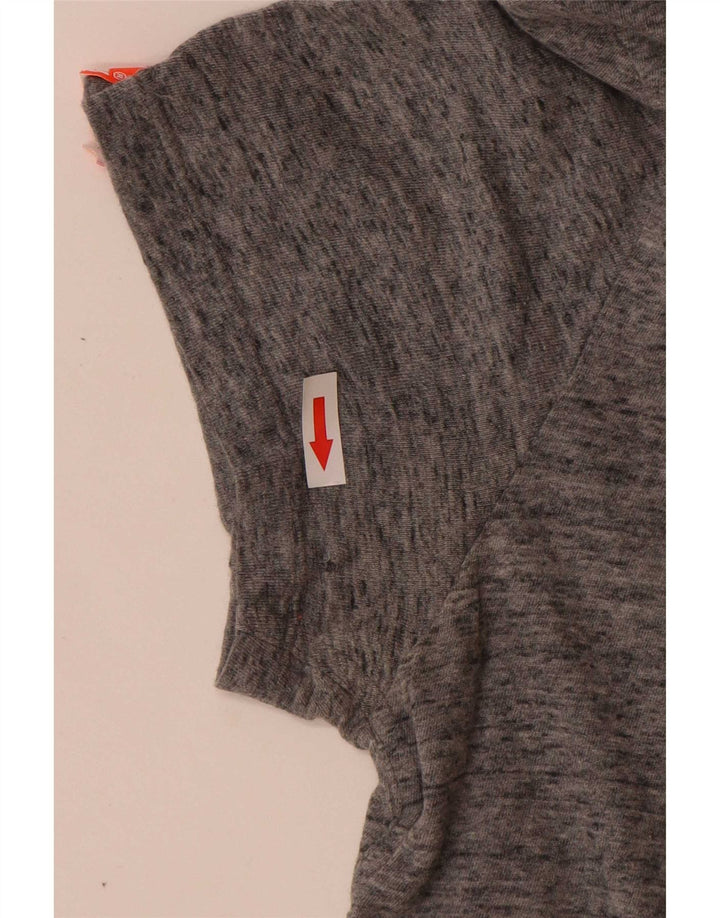 Superdry Camiseta para hombre Top de algodón moteado en gris medio