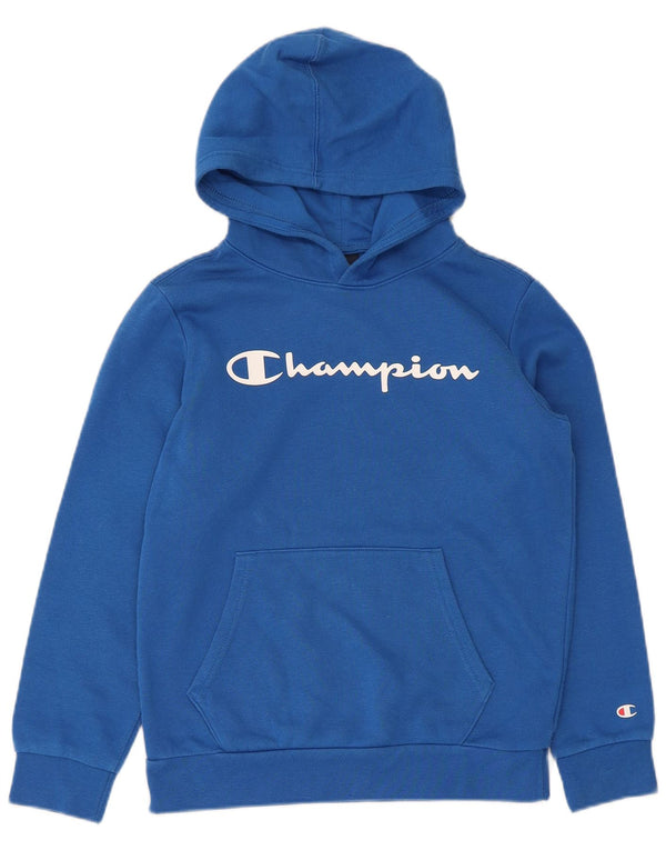 Champion Sudadera con capucha gráfica para niños 11-12 años Grande Azul