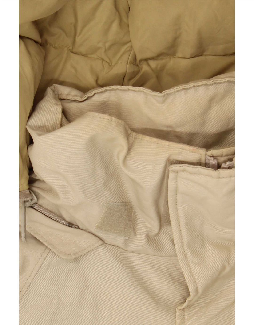 Woolrich Abrigo acolchado con capucha para hombre UK 36 Small Beige
