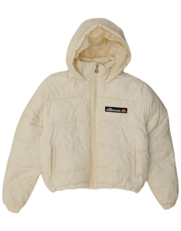 Chaqueta acolchada extragrande con capucha para mujer Ellesse UK 8 Small Off White