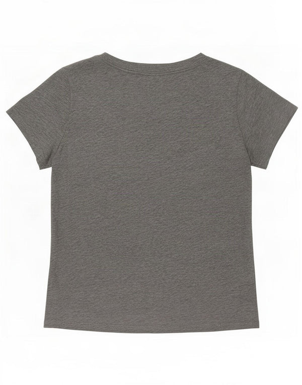 Nike Camiseta Mujer Top UK 10 Small Gris Algodón