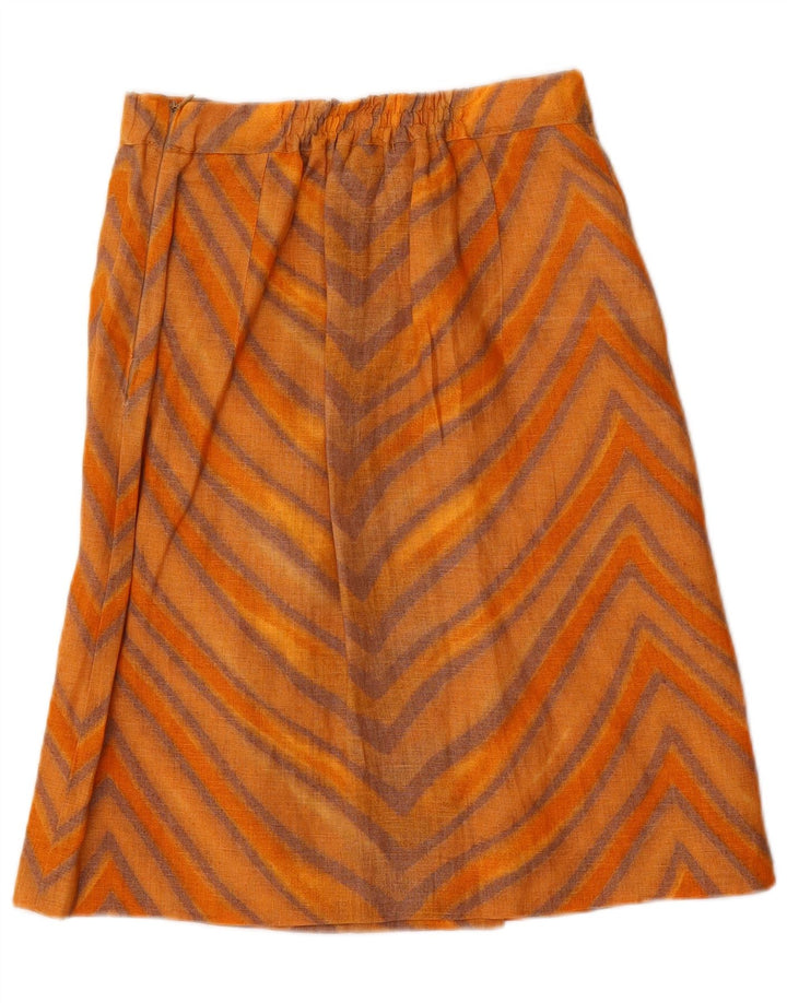 STIZZOLI Falda acampanada para mujer IT 42 Medium W28 Viscosa a rayas naranja