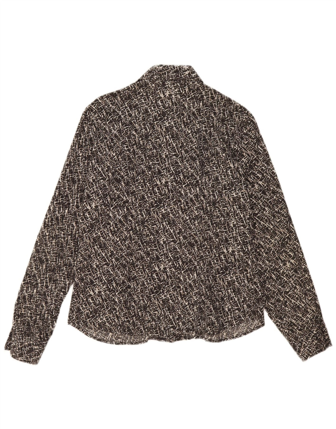 Valentina's Camisa con estampado abstracto para mujer Reino Unido 44 Algodón gris medio