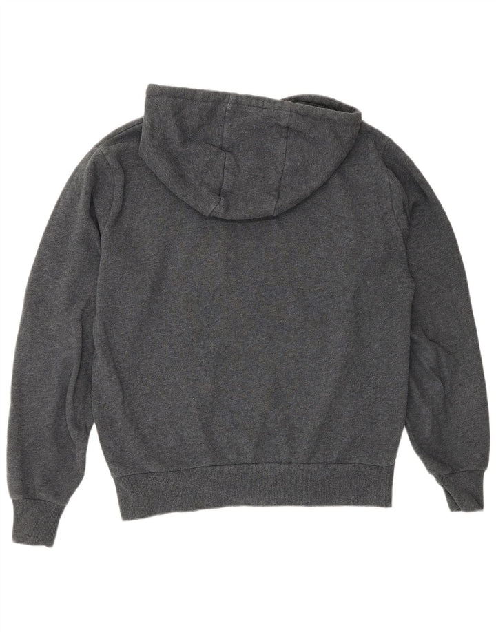 Ellesse Hombre Sudadera Con Capucha Gráfica Jersey De Algodón Gris Medio