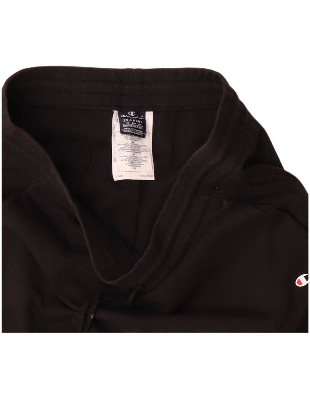 Champion Pantalones De Chándal Para Hombre Joggers 2XL Algodón Negro