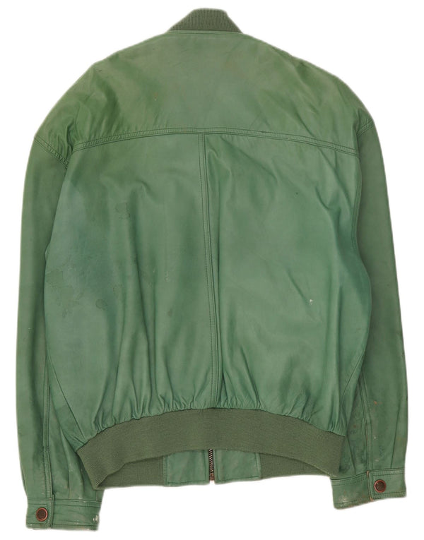 C.Comberti Chaqueta de cuero para hombre IT 50 Cuero verde grande
