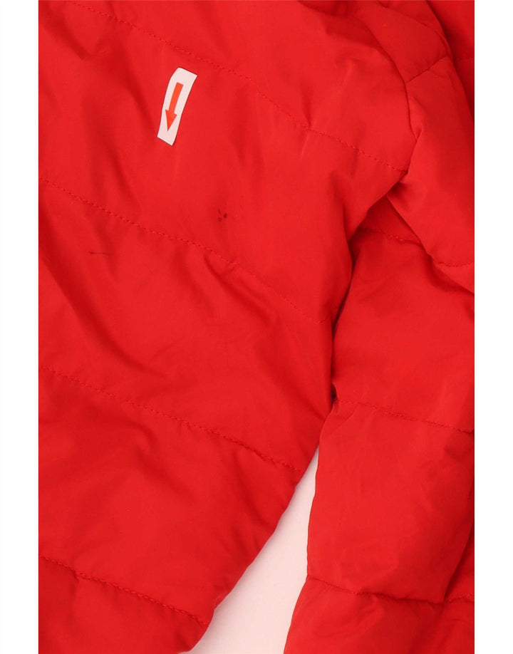 Superdry Abrigo acolchado con capucha para mujer Reino Unido 44 Poliéster rojo grande
