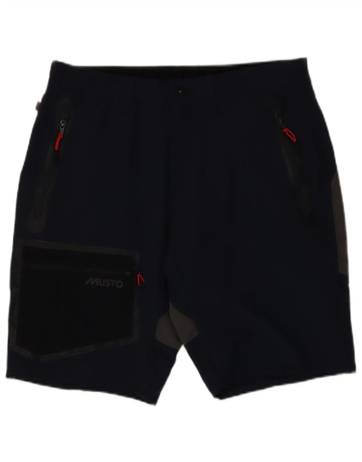 Musto Hombre Shorts Cargo W32 Medium Azul Marino Colorblock Poliamida
