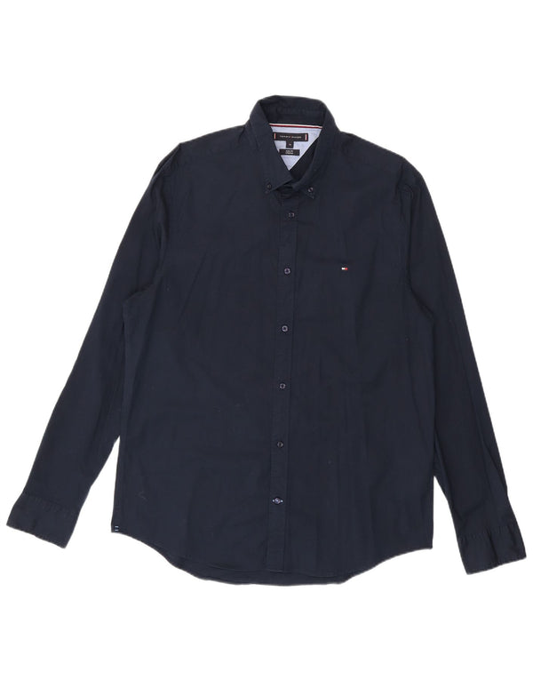 Camisa Tommy Hilfiger Hombre Slim Fit XL Algodón Azul Marino