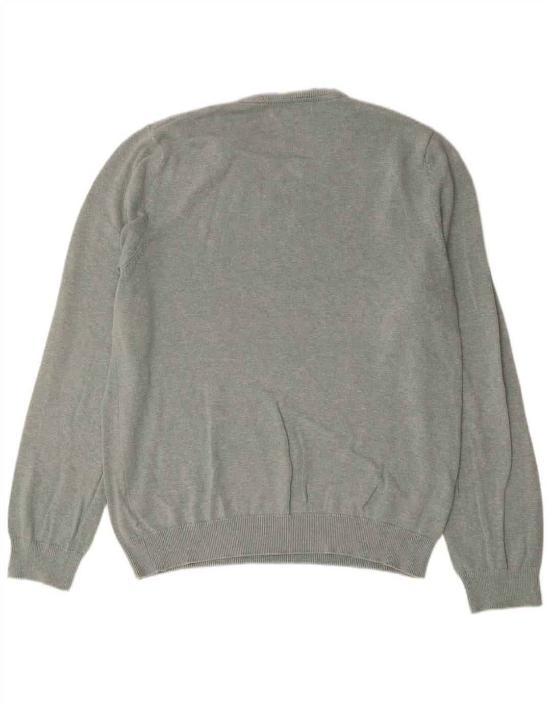 Marks & Spencer Jersey con cuello en V para hombre, talla grande, algodón verde