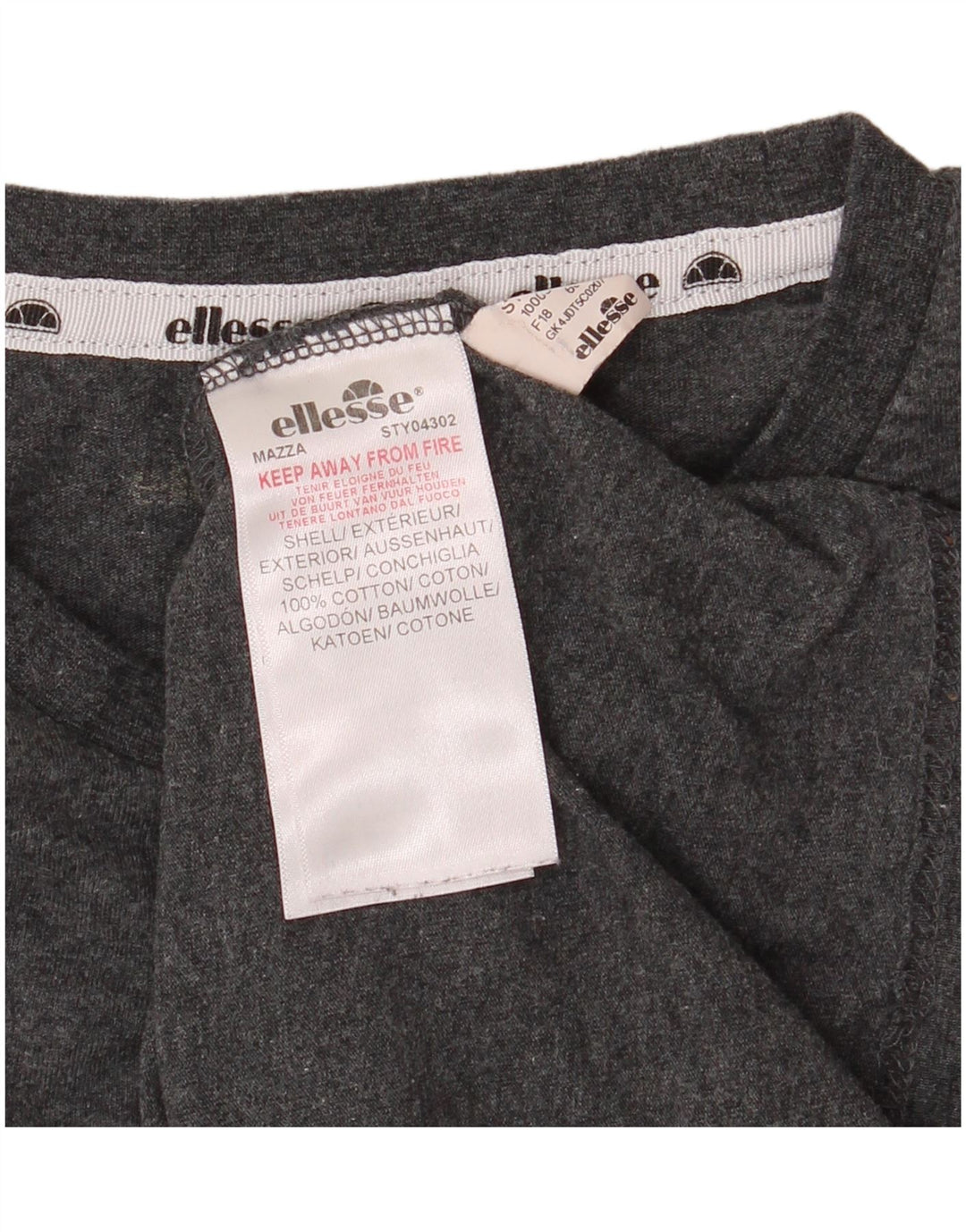ELLESSE Camiseta gráfica para hombre Top de algodón gris medio