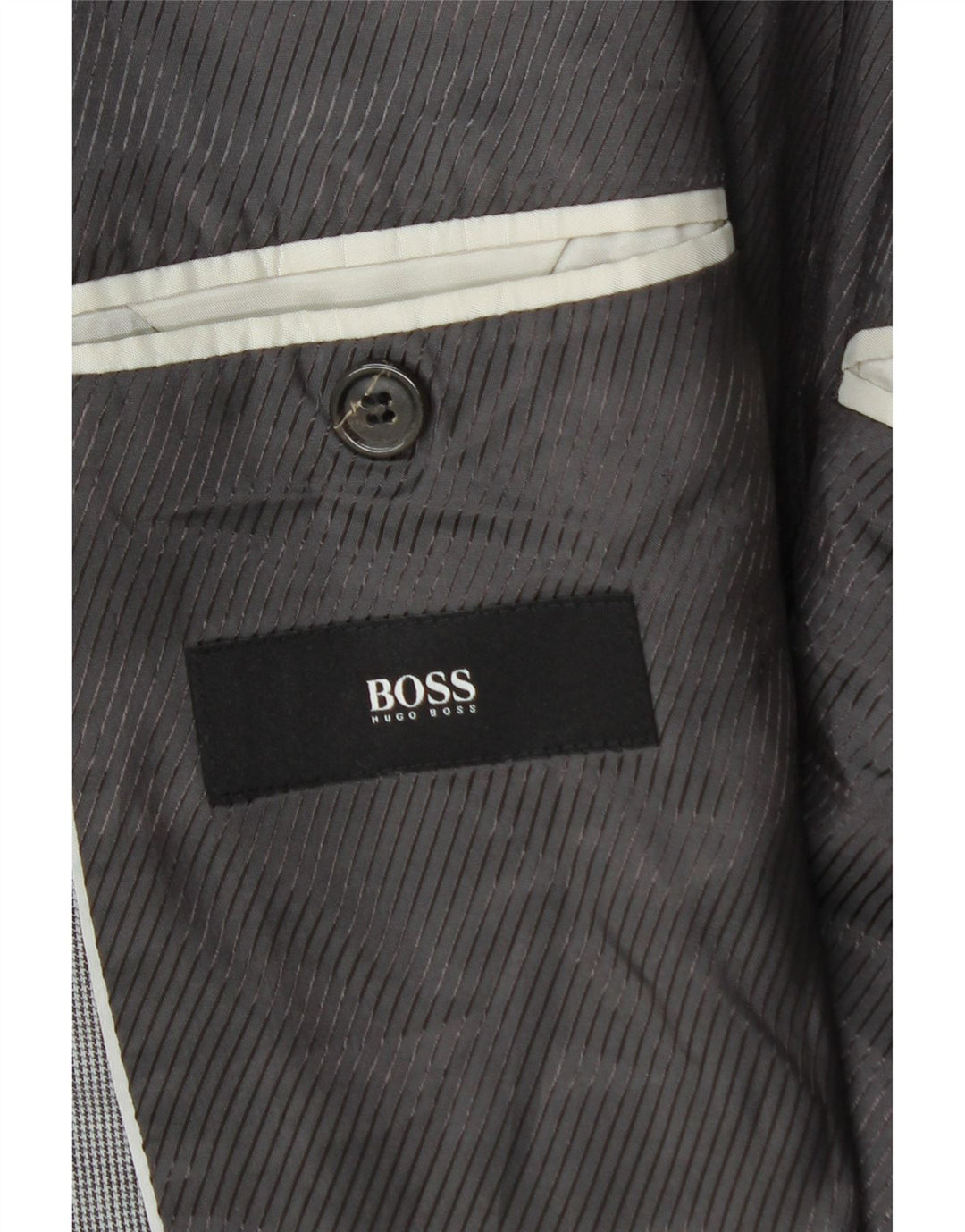 Hugo Boss Chaqueta tipo blazer de 2 botones para hombre EU 54 2XL Viscosa de pata de gallo gris