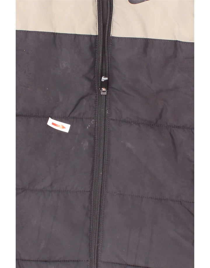 Nike Chaleco acolchado para niños de 4 a 5 años, talla pequeña, color negro, poliéster
