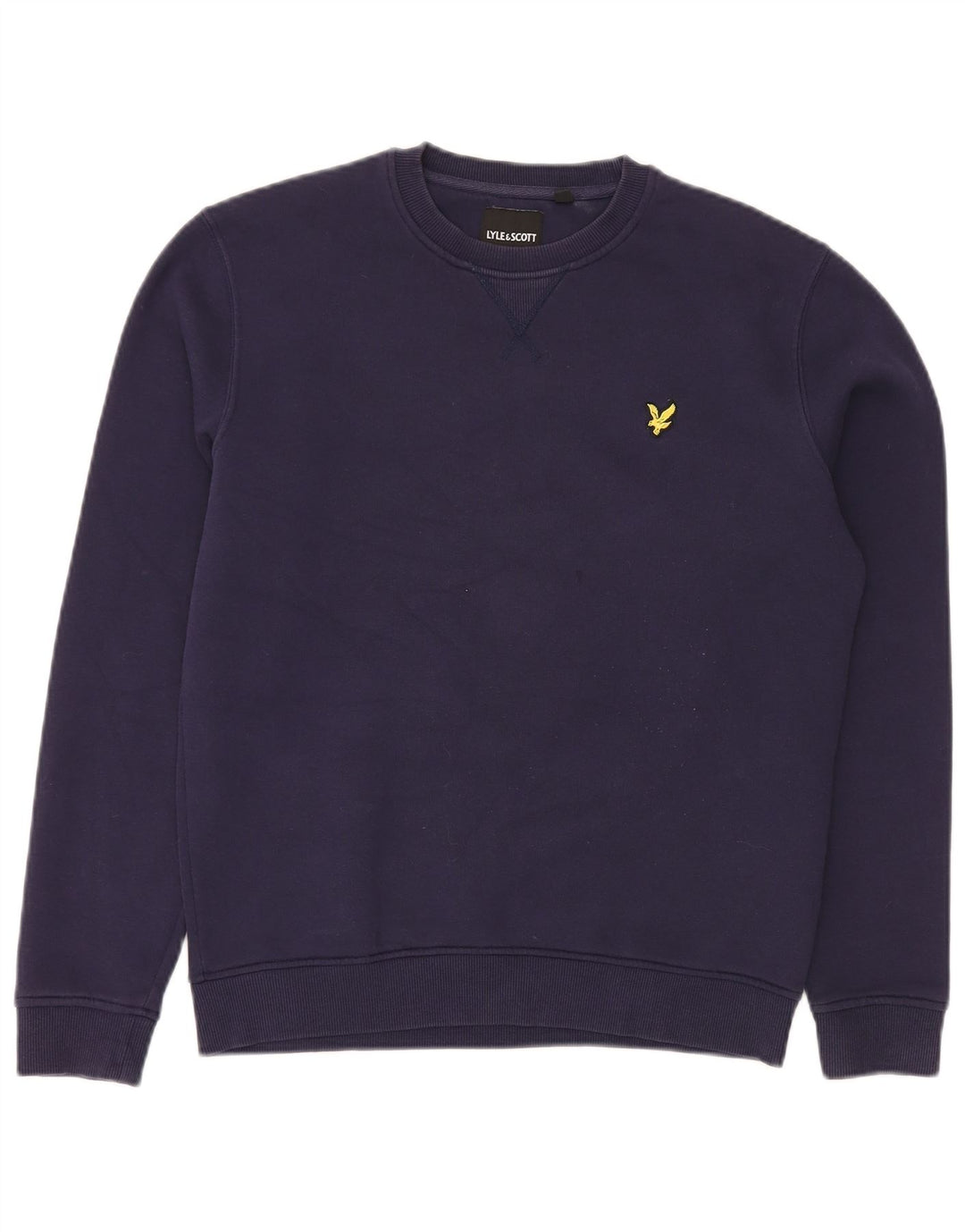 Lyle & Scott Hombre Sudadera Jumper Small Azul Marino Algodón
