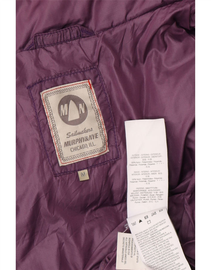 MURPHY & NYE Chaleco acolchado para mujer UK 44 Nylon morado mediano