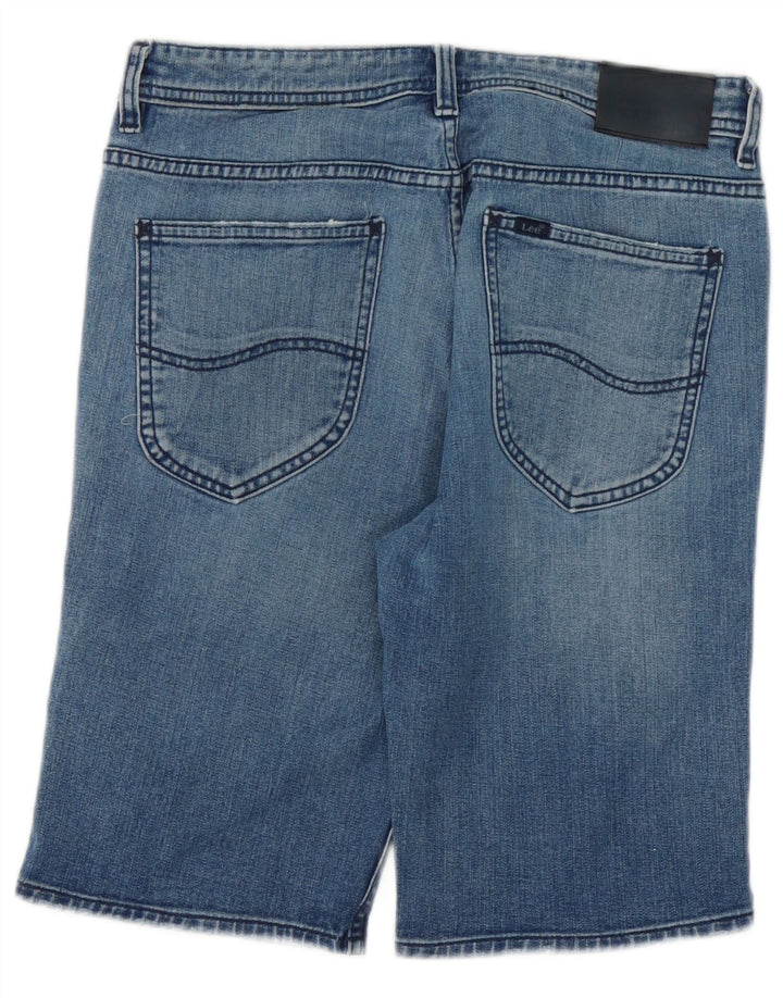 Lee Mens Shorts De Mezclilla Desgastados W32 Algodón Azul Medio