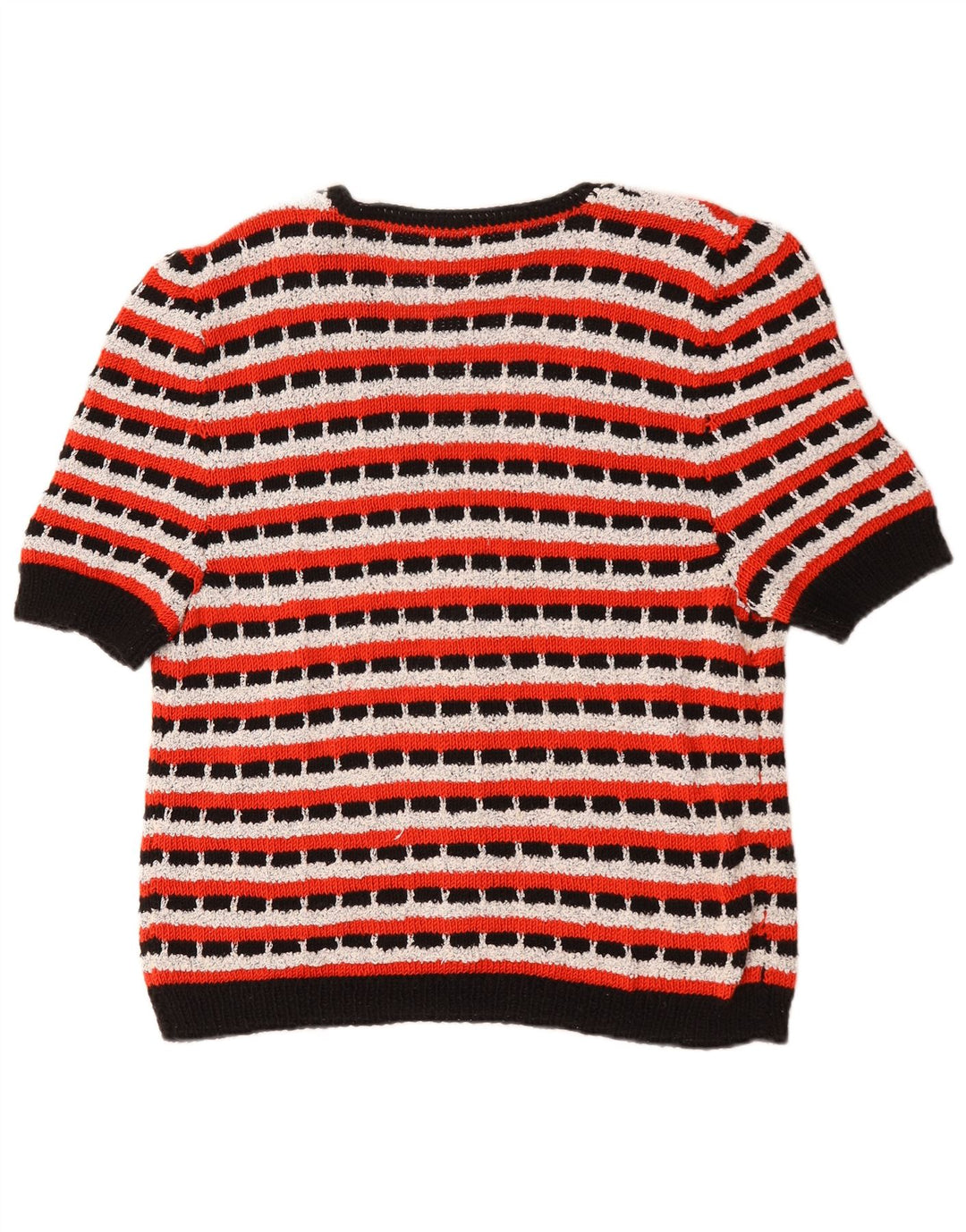 Vintage mujer Cardigan suéter Reino Unido 14 medio multicolor rayas