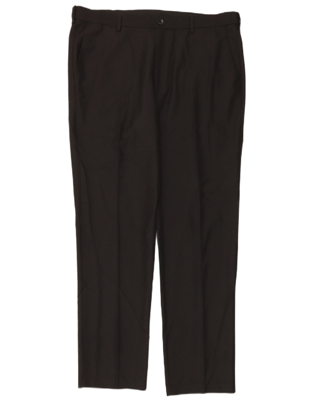 Marks & Spencer Pantalón de traje de corte regular para hombre W40 L33 Poliéster negro